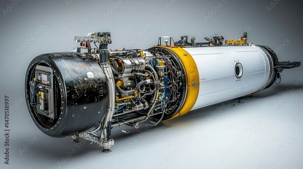 Aufkleber innovative close-up of submarine tech in marine research facility engineering display in controlled 