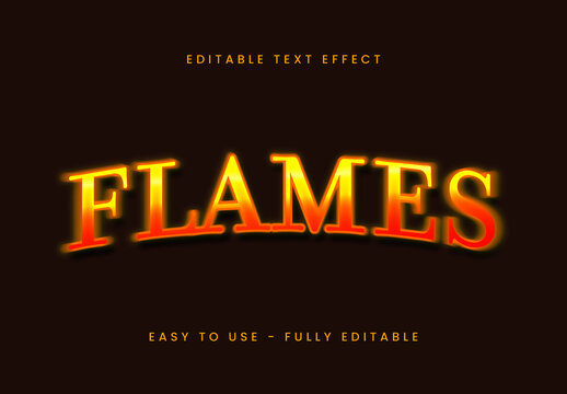 Orange And Yellow Flame Font Glowing Fire Text Effect