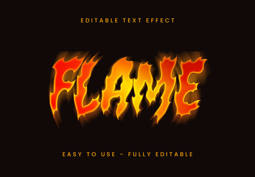 Red And Yellow Subtle Font Burning Fire Text Effect