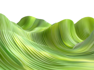 Abstract Banana Leaf Design, Vibrant Green Background