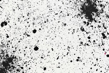Obraz premium Abstract Ink Spatter Texture - High-resolution of black ink splatters on a white background, ideal for design projects needing a textured overlay or background