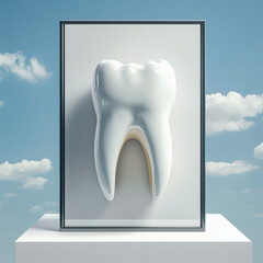 Three-Dimensional Model of a Single Human Tooth in a Frame