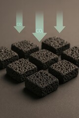 Porous black biochar blocks absorbing carbon dioxide for carbon capture and sustainable climate solutions
