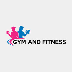 fitness gym logo design vector