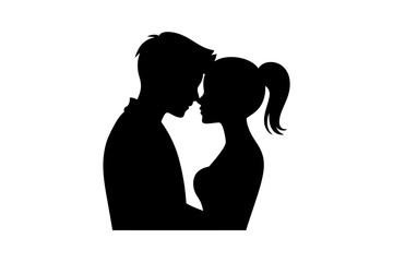Silhouette couple love romance valentine relationship