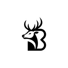 letter B deer logo