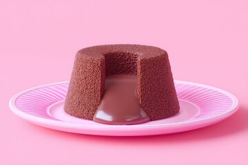 Lava Cake on Pink Dessert Food Sweet.