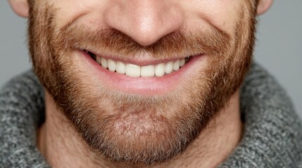 Obraz premium A close-up portrait of a handsome man, smiling, isolated on a background