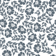 modern cotton flower seamless texture, outline hand drawn floral pattern, trendy one line textile pillow design, fashion wrapping paper sketch art, stylish home inspired print