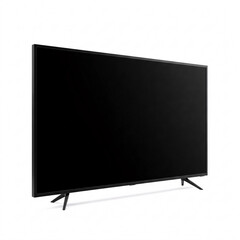 Smart TV with blank screen isolated on white background