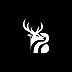 letter B deer logo