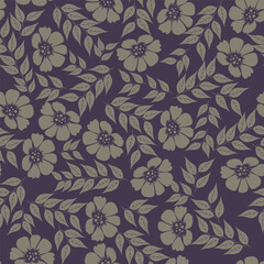 seamless floral pattern with leaves