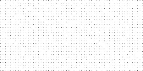 Abstract grey dot pattern in chaotic arrangement on white background creating a modern artistic minimalist design
