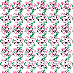 Ethnic handmade ornament, seamless pattern