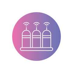 Smart Grain Storage Icon vector stock illustration