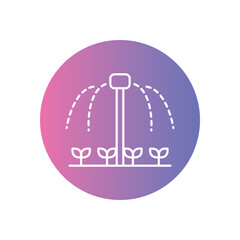 Smart Irrigation System Icon vector stock illustration
