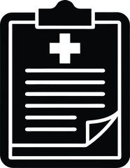medical report silhouette icon vector illustration