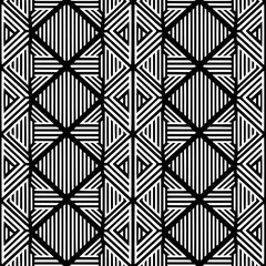 Abstract Geometric Pattern with Triangles and Diamonds
