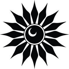 solar flare glyph icon vector illustration