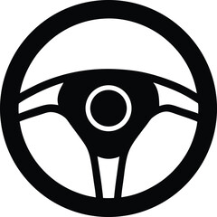 steering wheel icon vector illustration