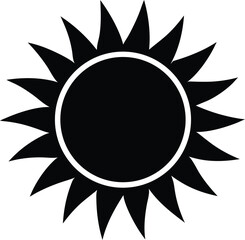 sun weather silhouette icon vector illustration