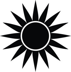 sun with rays icon vector illustration