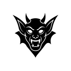 gargoyle face icon on white background  .svg
