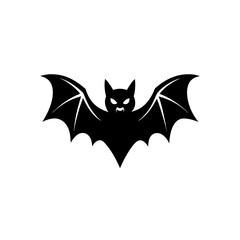 vampire bat silhouette on white background 