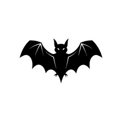 vampire bat silhouette on white background 