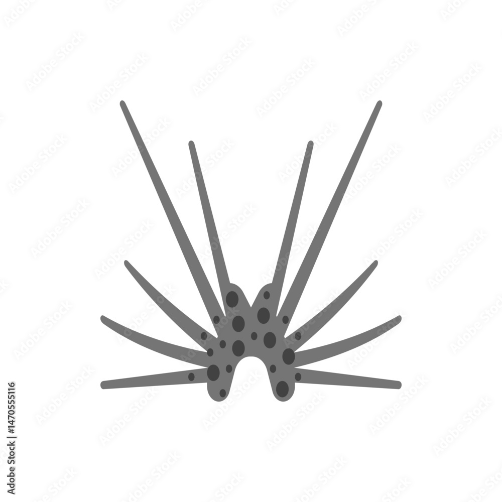 Poster a gray abstract design with radiating lines and circular details forming a symmetrical pattern eleme
