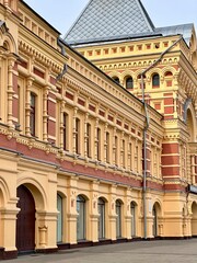 Fototapeta premium the facade of a building in Russia in Renaissance Revival style