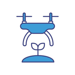 Farm Drone Sprayer Icon vector stock illustration