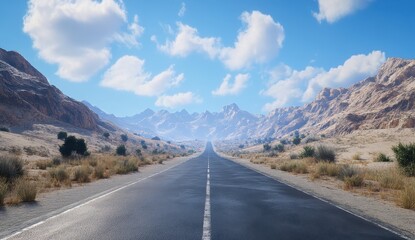 Naklejka premium Desert Highway Adventure