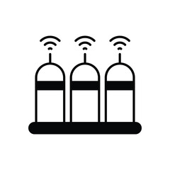 Smart Grain Storage Icon vector stock illustration