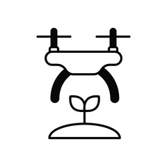 Farm Drone Sprayer Icon vector stock illustration