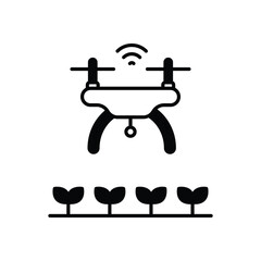 Agricultural Drone Icon vector stock illustration