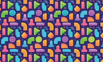 Vibrant Colorful Abstract Sprinkles Seamless pattern Background