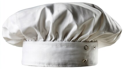 A classic chef is hat, isolated on white background, ready for culinary action