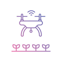 Agricultural Drone Icon vector stock illustration
