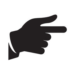Silhouette Of A Hand Pointing Forward