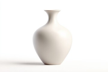 Elegant off-white ceramic vase, simple yet sophisticated.