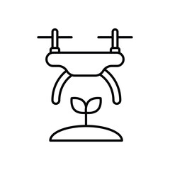 Farm Drone Sprayer Icon vector stock illustration