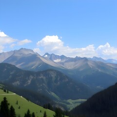 Fototapeta premium mountain landscape with clouds