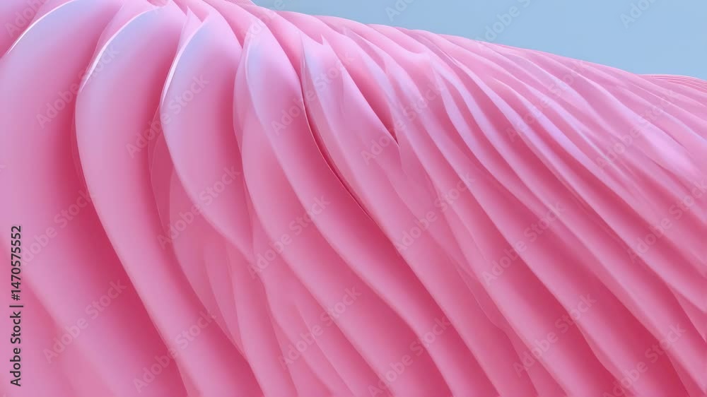 Poster pink abstract wave background. soft wavy lines for modern presentation or banner. smooth surface wit