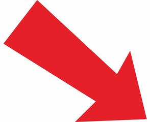 red arrow on white background