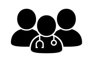 Doctor Surrounded by Medical Team or Patients