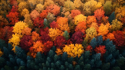 Stunning aerial autumn scenery high resolution HD photo