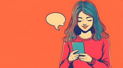 Woman sending a supportive text message to a friend