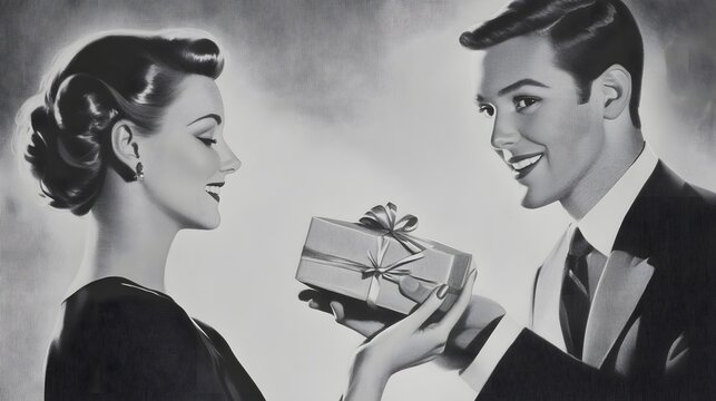 Woman gifting a small token of appreciation to her coworker