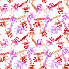 Sugar candy rings seamless retro pattern for wrapping paper and fabric and linens and kids clothes print